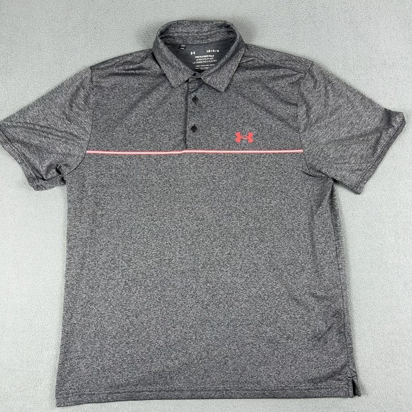 Under Armour Polo Shirt Mens Large Playoff Golf Athletic Loose Fit Performance - Picture 1 of 8